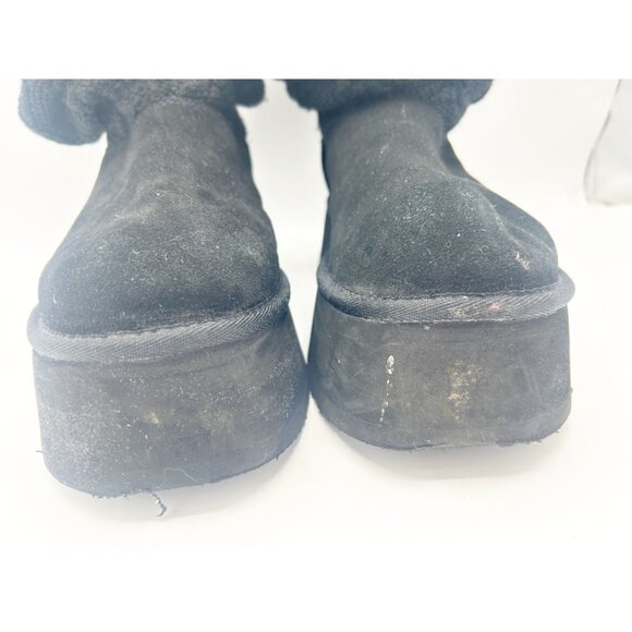 UGG Cable Knit Sweater Branded Platform Boots Size 7 - Picture 4 of 7